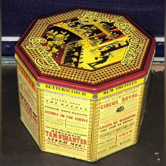 Vintage Metal Lidded ROYAL BOX SELECTION Confectionery Huntley Boone & Stevens - Picture 10 of 11